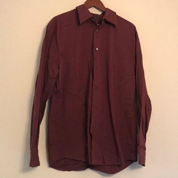 Express Men's Maroon Button Down Shirt - Size XL - Picture 1 of 6